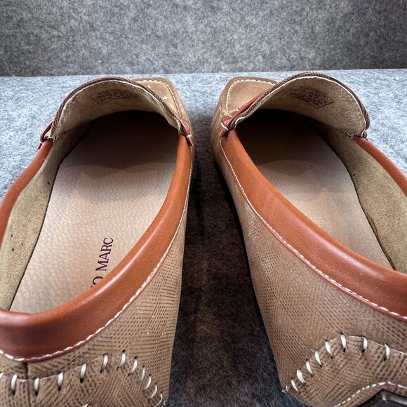 Mens 11 Bruno Marc Brown Driving Loafers Casual Comfy Slip-On Shoes Rubber Soles - Picture 9 of 10